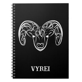 Svart och vitt äggkött/får anteckningsbok