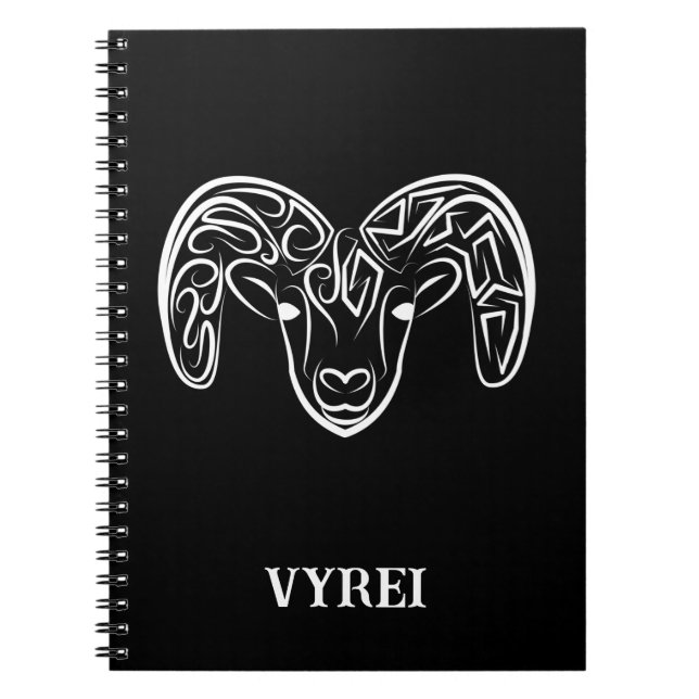 Svart och vitt äggkött/får anteckningsbok (Framsidan)