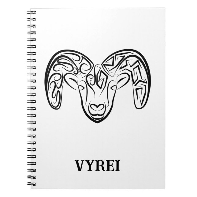 Svart och vitt äggkött/får anteckningsbok (Framsidan)