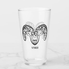 Svart och vitt äggkött/får glaskopp