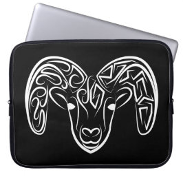 Svart och vitt äggkött/får laptop fodral