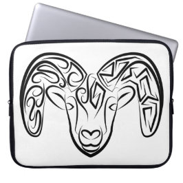 Svart och vitt äggkött/får laptop fodral