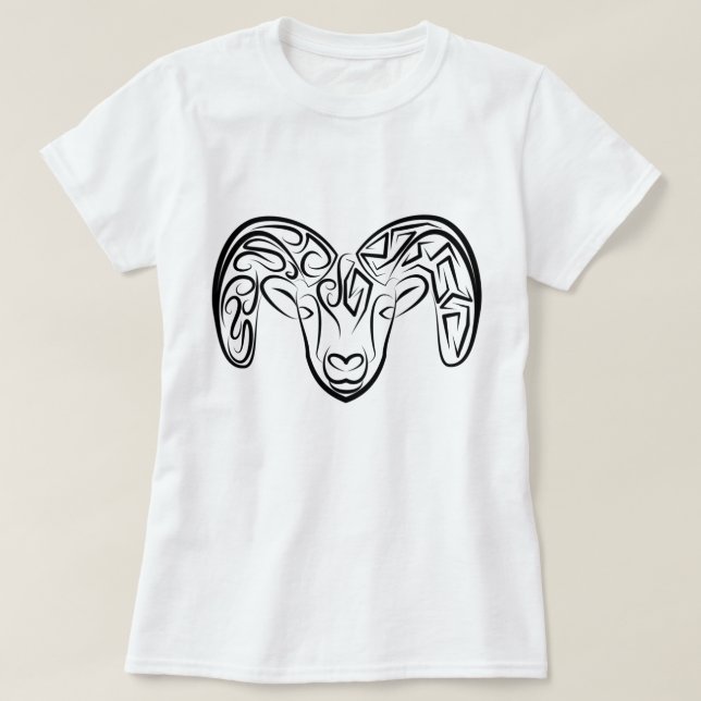 Svart och vitt äggkött/får t shirt (Design framsida)