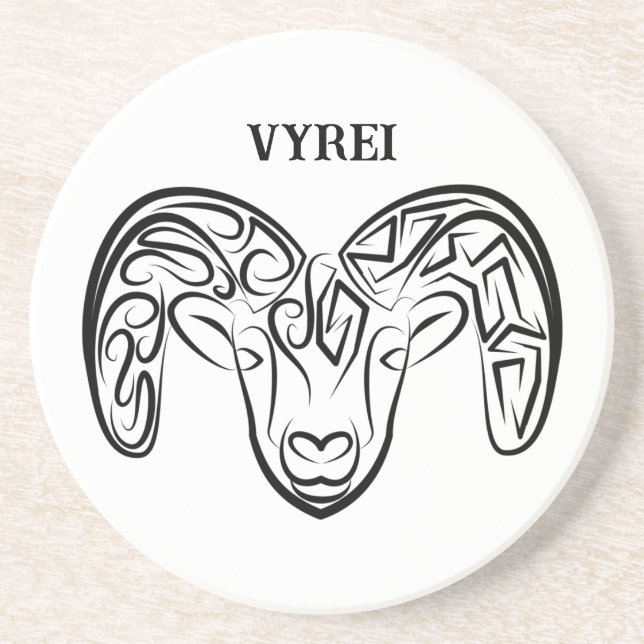 Svart och vitt äggkött/får underlägg (Framsidan)