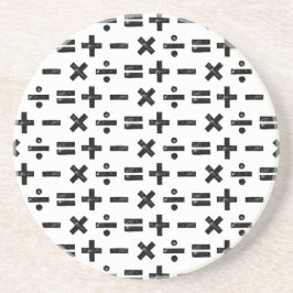 Svart och vitt Alla matematiska symboler Lino-klip Underlägg
