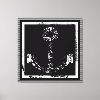 Svart och vitt Anchor Fine Art Canvastryck