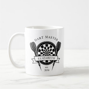 Svart och vitt anpassat namnteckning kaffemugg