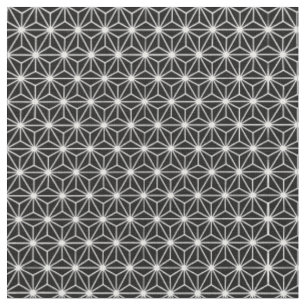 Svart Och Vitt Art Deco Stil Trianglar Mönster Tyg