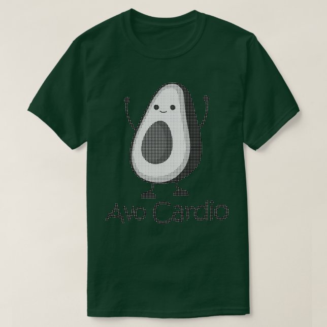 Svart och vitt avocardio t shirt (Design framsida)