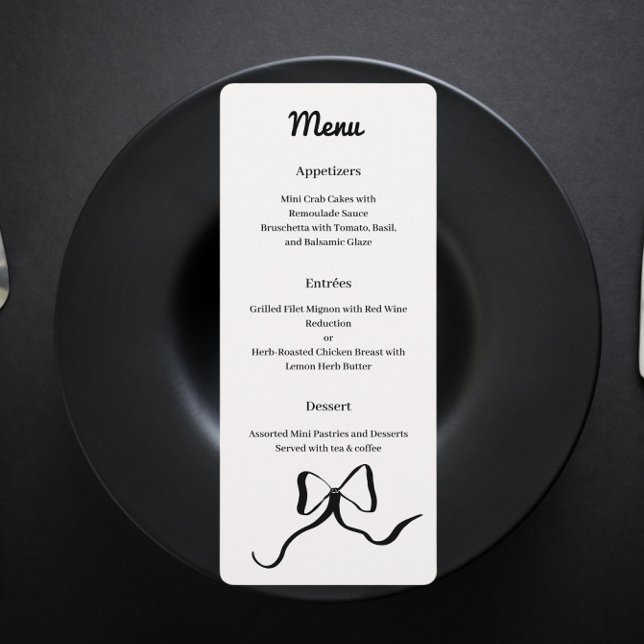 svart och vitt båge meny (Skapare uppladdad)