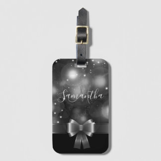 Svart och vitt band bagagebricka