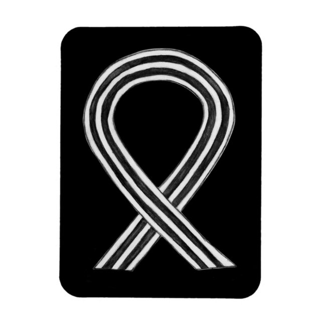 Svart och vitt bandon Racism Awareness Magnets Magnet (Vertikal)