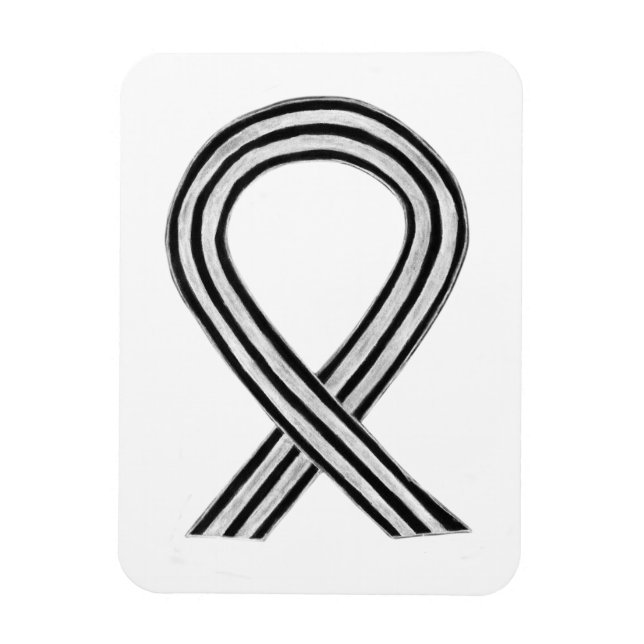 Svart och vitt bandon Racism Awareness Magnets Magnet (Vertikal)
