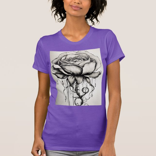 "Svart och vitt bensin" Kvinnor i Bella Canvas Tee (Framsida)