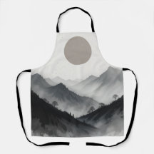 Svart och vitt bergslandskap