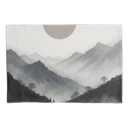 Svart och vitt bergslandskap