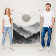 Svart och vitt bergslandskap