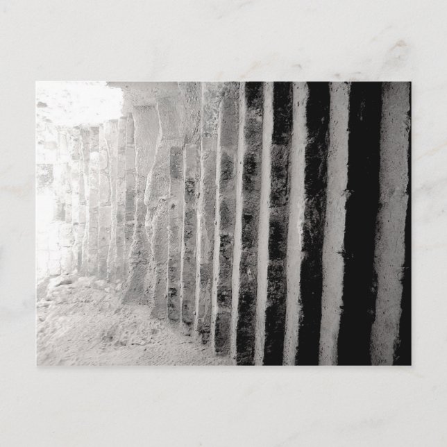 Svart och vitt bilddiagram - trappsteg vykort (Framsida)