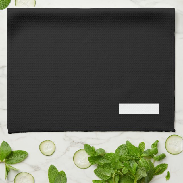 Svart och vitt bindestreck kökshandduk (Vikta)