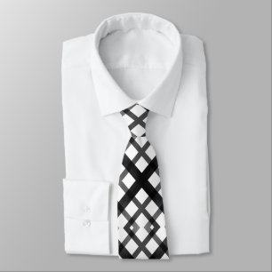 Svart och vitt bläckfisk, Ombre Crisscross X Mönst Slips