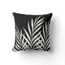 Svart Och Vitt Boho Chic Palmblad