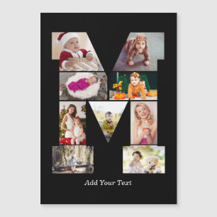 Svart och Vitt Bokstav M Fotokollage