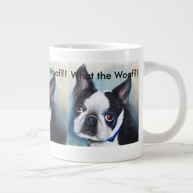 SVART OCH VITT BOSTON TERRIER JUMBO MUGG (Höger)