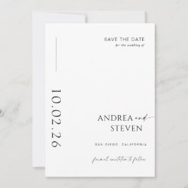 Svart och vitt Bröllop spara datum-foto Inbjudningar