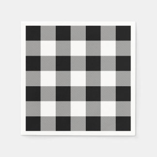 Svart och vitt buffelkontroll pappersservett