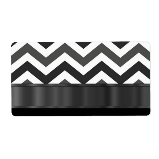 Svart och vitt chevron fraktsedel (Framsidan)