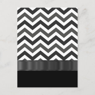 Svart och vitt chevron vykort