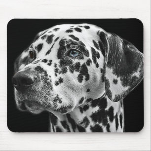 Svart och vitt Dalmatiskt Hund Foto Musmatta