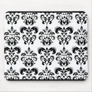 SVART OCH VITT DAMASK MUSMATTA