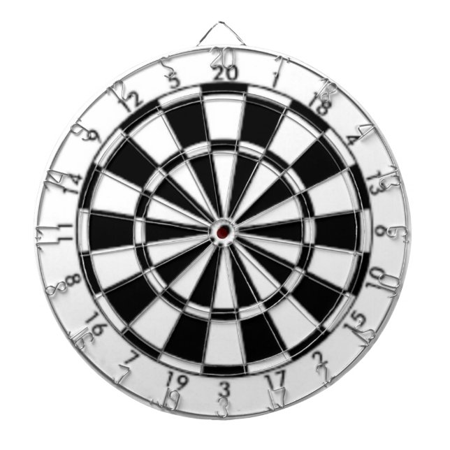 Svart och vitt darttavla (Framsidan)