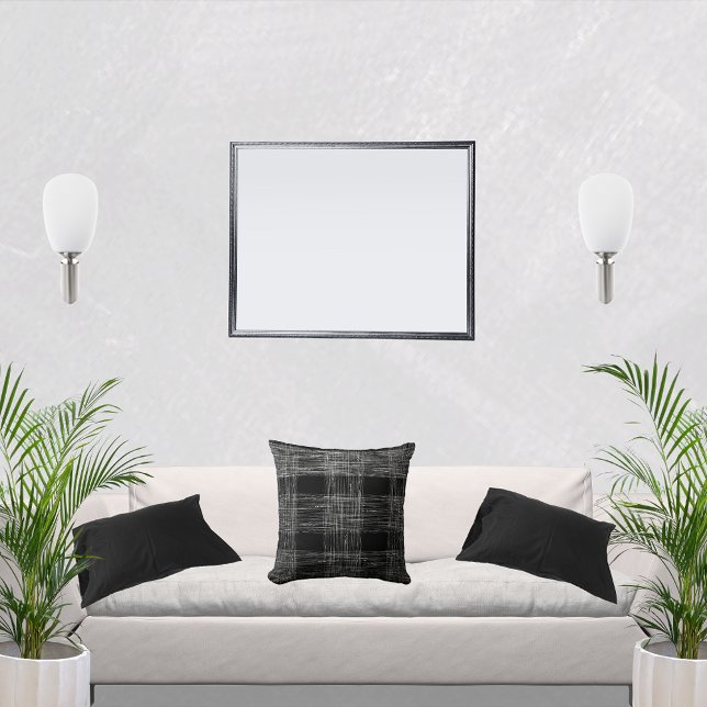 Svart och vitt dekorativt fallande design kudde (Skapare uppladdad)