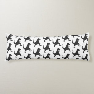 Svart och vitt dinosaur Body Cushion Kroppskudde