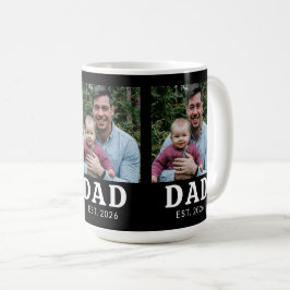 Svart Och Vitt Djärv Pappa Grundad Kaffemugg