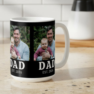 Svart Och Vitt Djärv Pappa Grundad Kaffemugg