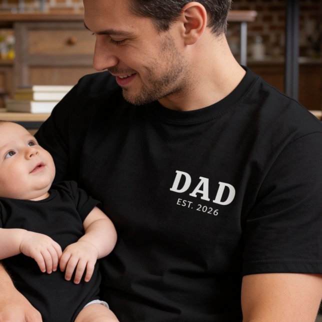 Svart Och Vitt Djärv Pappa Grundad T Shirt (Skapare uppladdad)