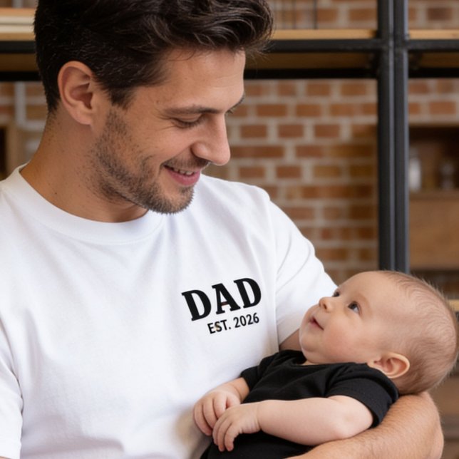 Svart Och Vitt Djärv Pappa Grundad T Shirt (Skapare uppladdad)
