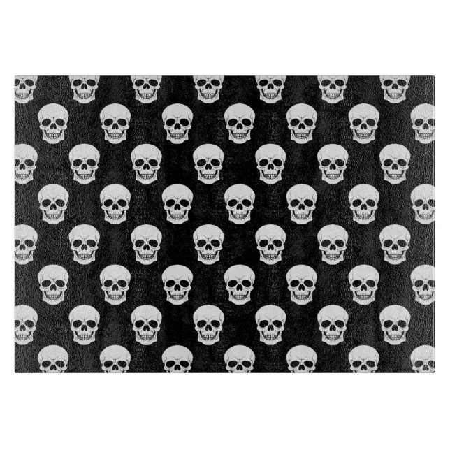 Svart Och Vitt Dödskalle Mönster Halloween (Framsidan)