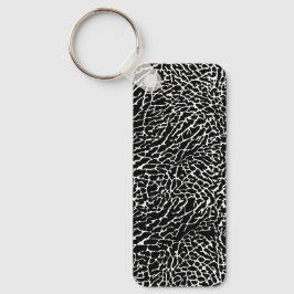 Svart och vitt elefant nyckelring