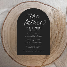 Svart och Vitt Elegant Förlovningsfest