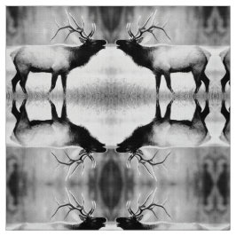 Svart och vitt Elk Tyg