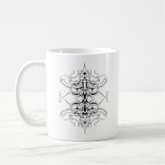 Svart och vitt Empire Tribal Design Kaffemugg