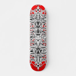 Svart och vitt Empire Tribal Design Skateboard Bräda 21,5 Cm