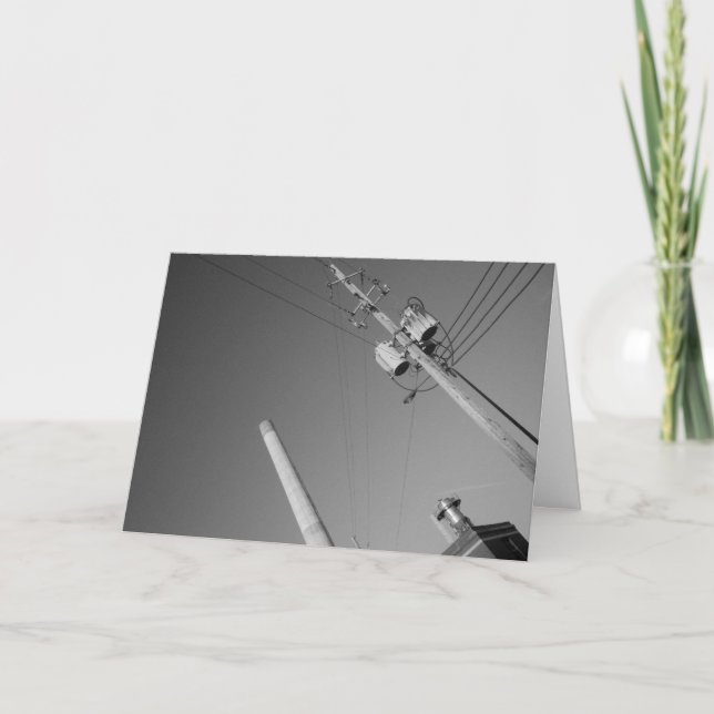 "Svart och vitt ENERGHUS" - Hämta brunnskort Kort (Framsida)