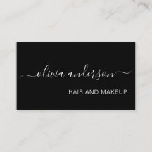 Svart och vitt enkelt Hair Makeup Salon