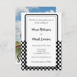 Svart och vitt enkelt spara datumet