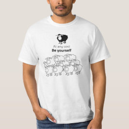 Svart och vitt får t-shirt